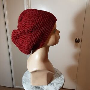 Elegant Red Knit Beanie